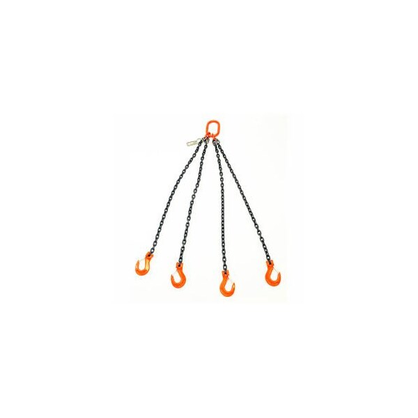 Mazzella Lifting B152014 12' Quad Leg Chain Sling W/ Sling Hook